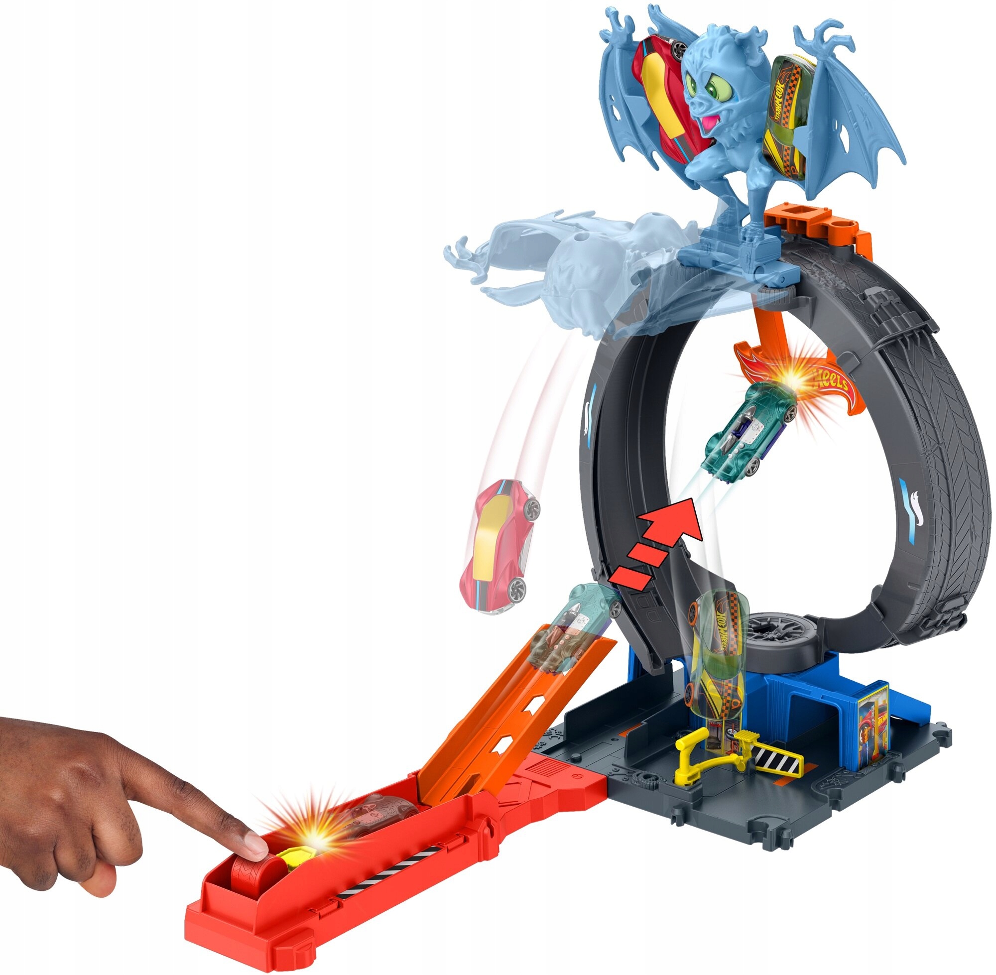 Tor Hot Wheels City Pętla nietoperza HTN78 Materiał plastik