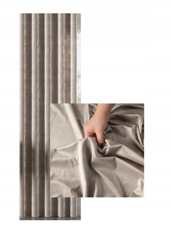 Závěs Samet š.180x160 Barvy Měkký Lesk Přišijeme pásku Wave do vln