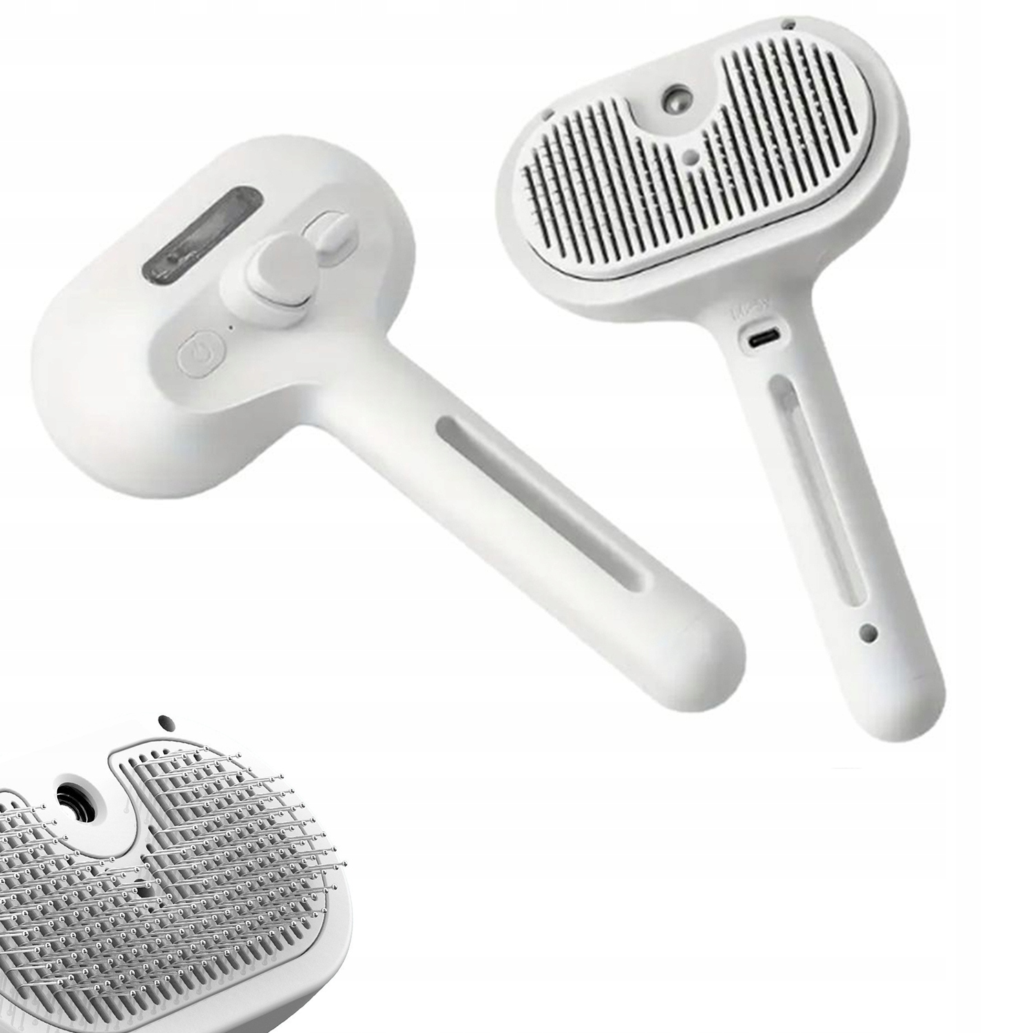 Elektrický Parní Kartáč Na Česání Srsti Psa Kočky, Samočistící