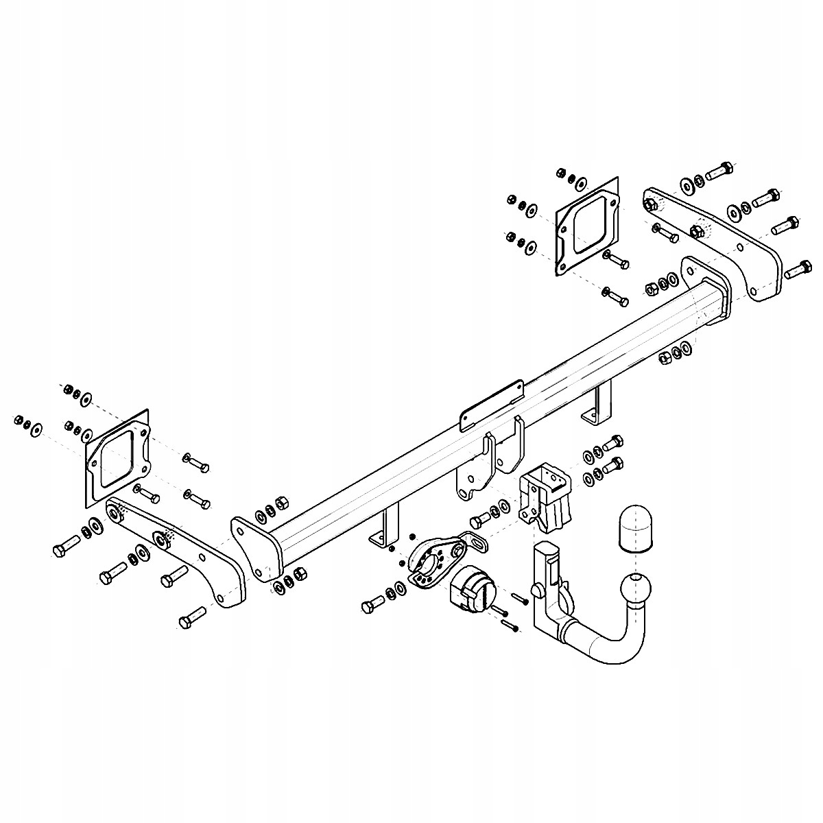 Hak holowniczy Wypinany Hyundai Bayon Crossover od 21 MODUŁ 13 PIN GRATIS Producent Steinhof