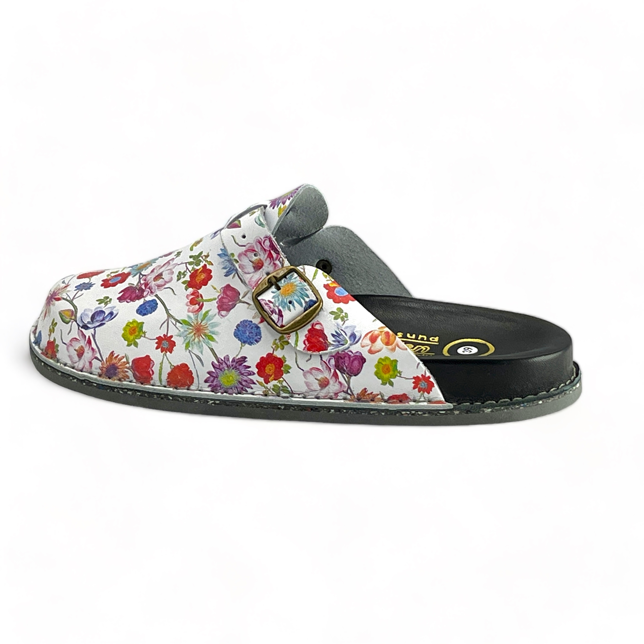 Klapki damskie kwiaty profilowane AnatomicBioKen Oryginalne opakowanie producenta pudełko