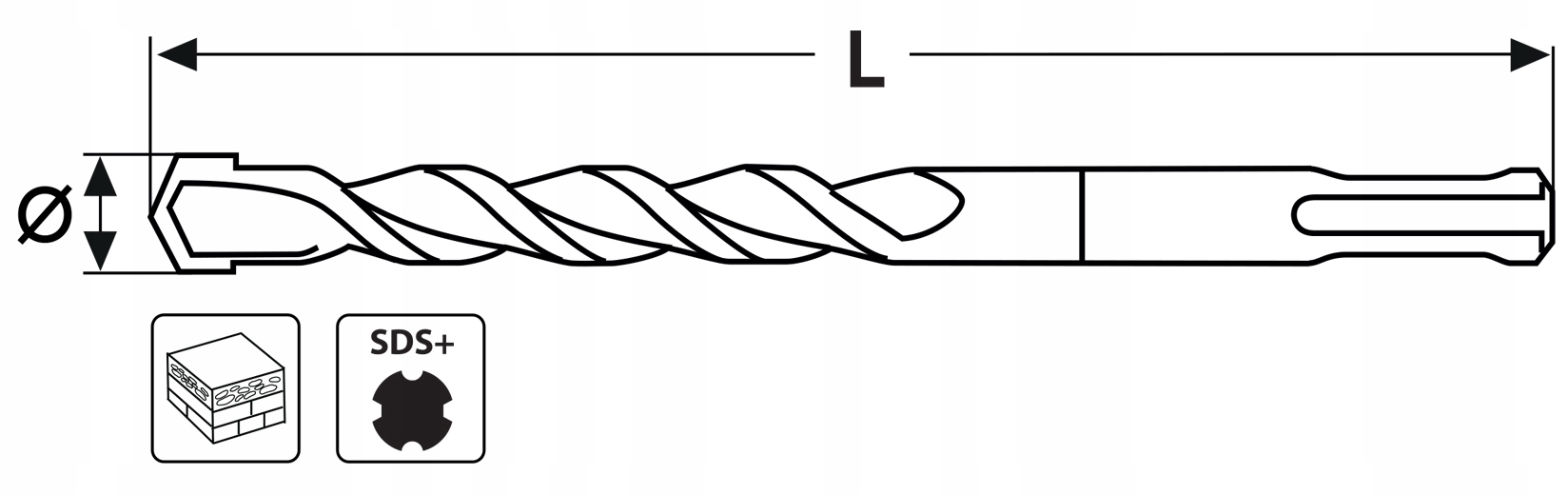 WIERTŁO SDS+ 8X210 MM Kod producenta RG-01-063