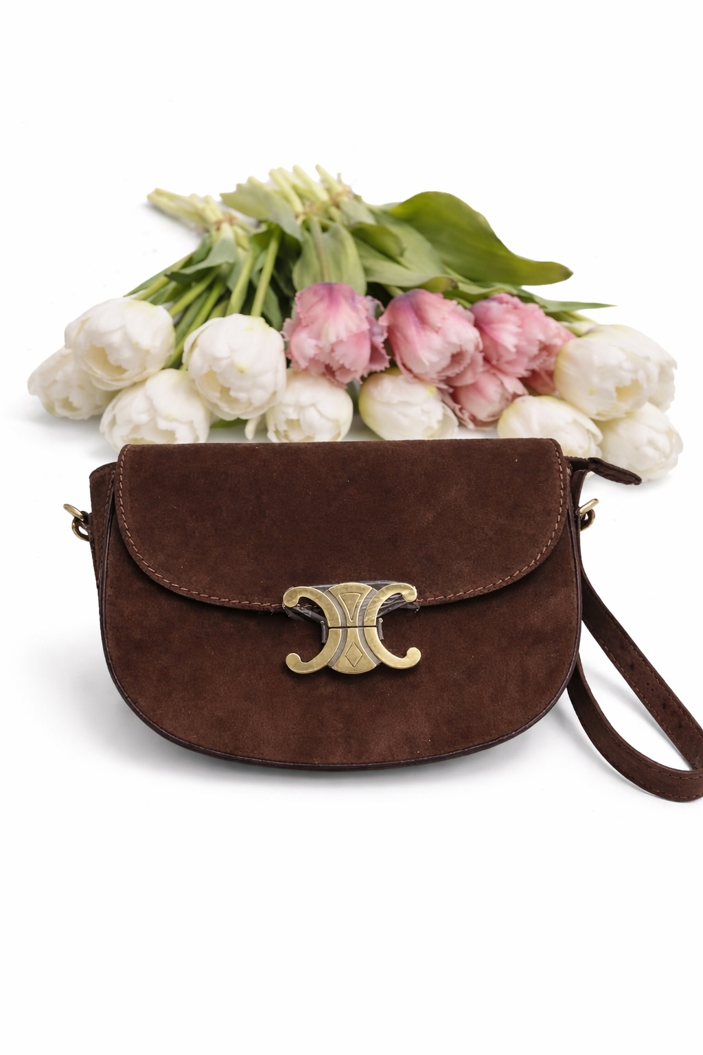 Kabelka Přes Rameno kožená taška Laura Biaggi čokoládová