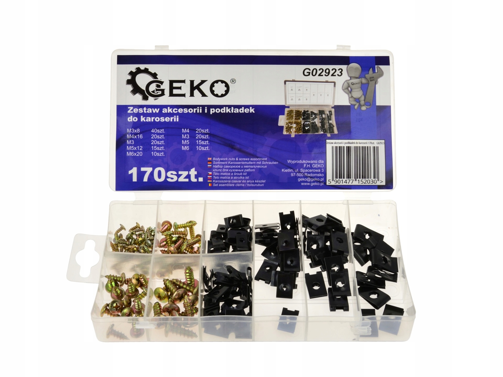 

Akcesoria do karoserii-zestaw 170szt G02923