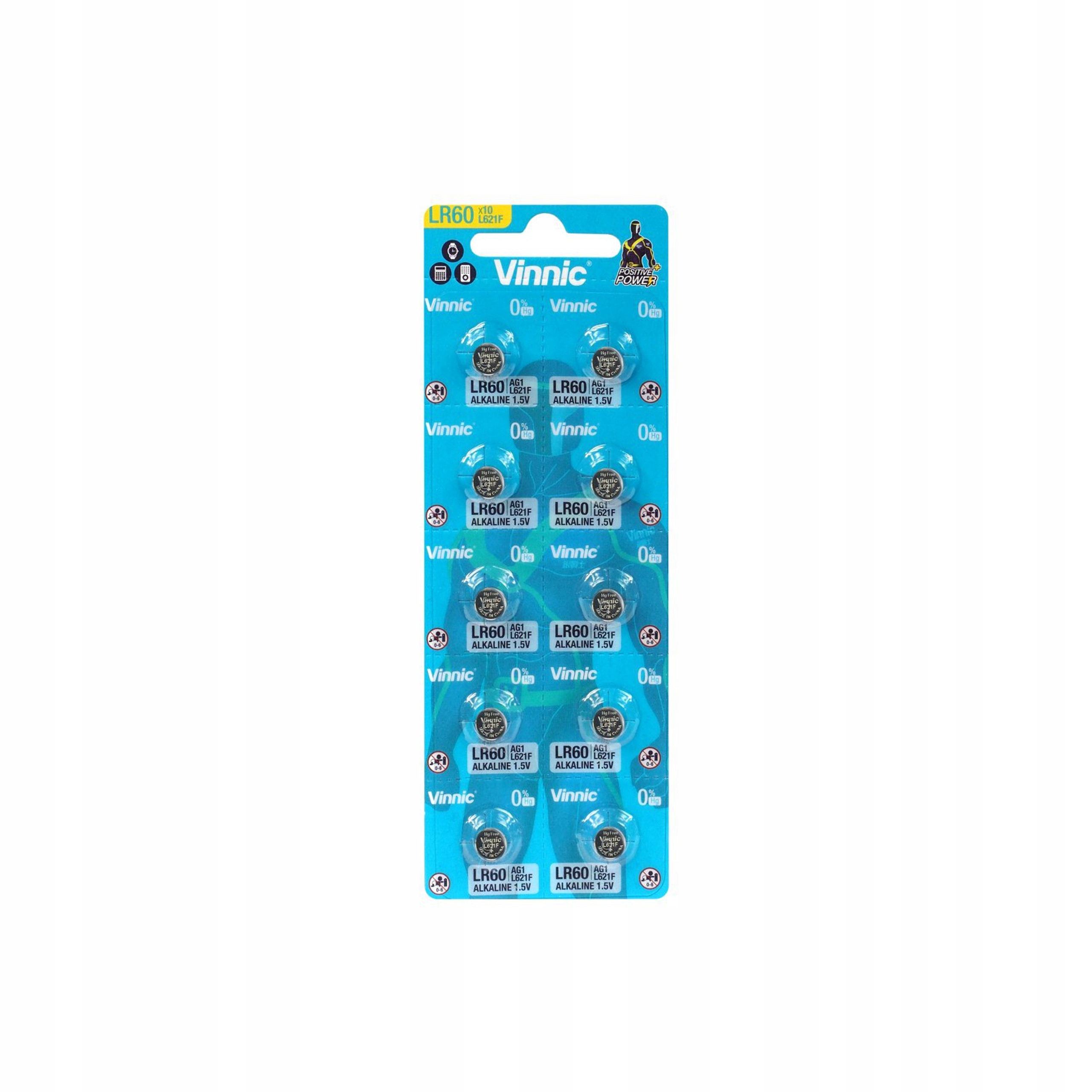 

10 x bateria L621F AG1 L621 LR621 164 364 Vinnic