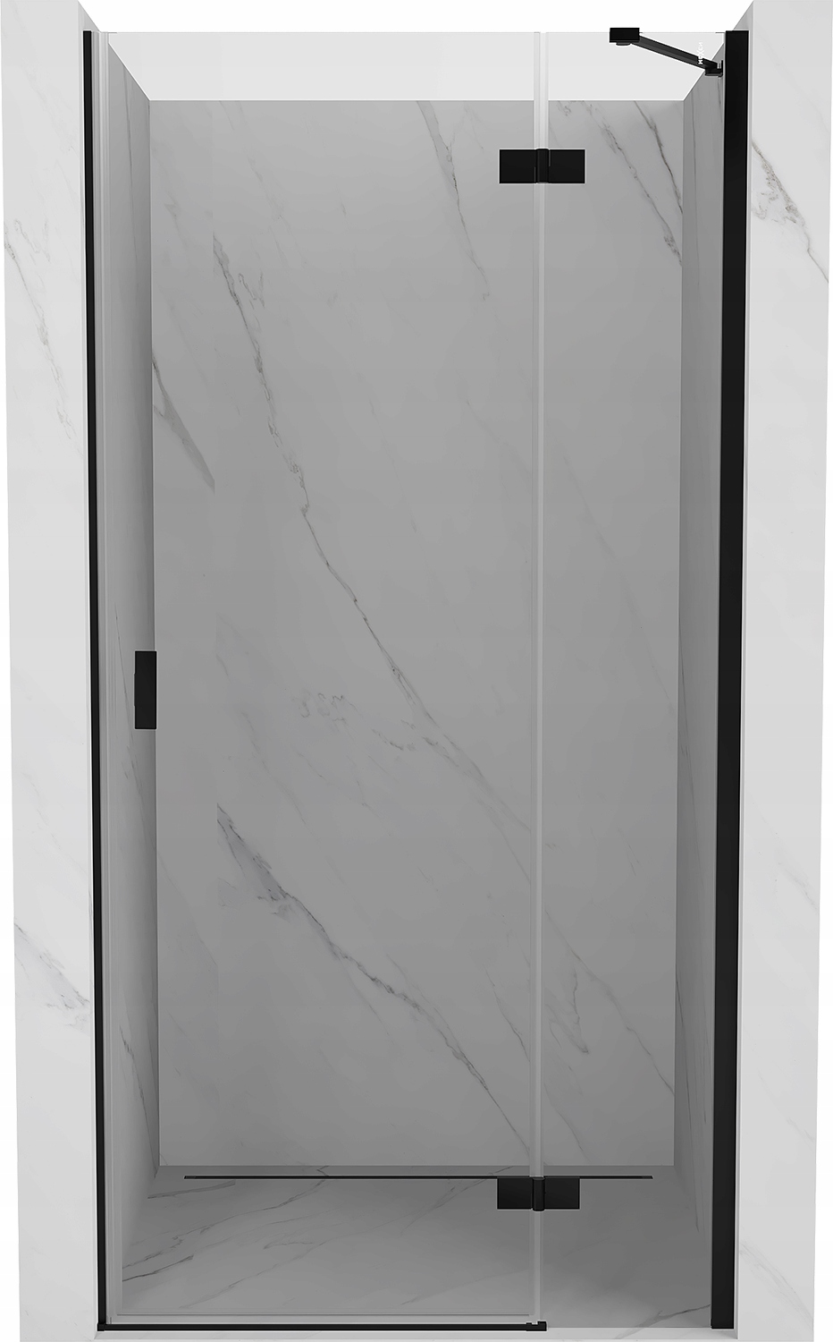 Mexen Mist-H sprcha dveře pravé 70 cm, průhledné, černé 8A5-070-000-70-00-P