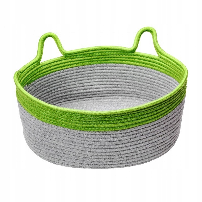 

Oval Cat Bed Grey&Green Legowisko Dla Kota