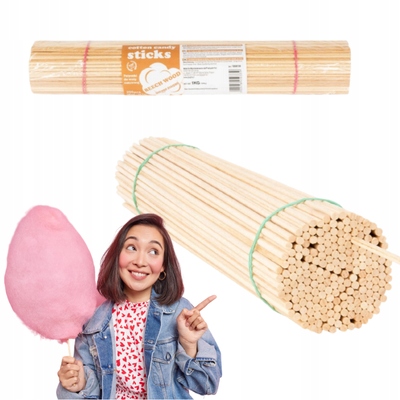 1000 szt PATYCZKI DO WATY CUKR 40cm/4mm ATEST PZH Kod producenta 10002174