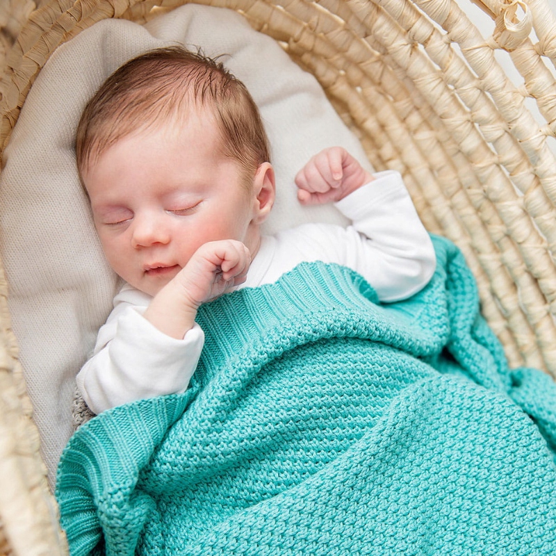 Bambusowy koc makaronik szara chmurka - LULLALOVE Materiał wykonania bawełna