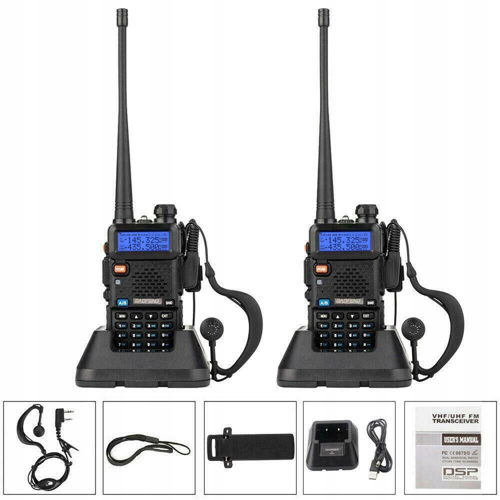 2KS Baofeng UV-5R Oem Htq Vysílačka Radiotelefon Vysílačka Skener