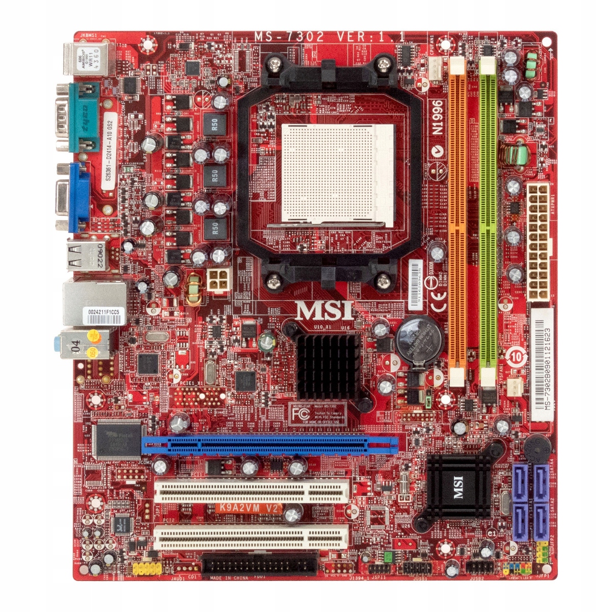 Msi K9A2VM V2 D2414-A10 GS2 MS-7302 Socket AM2+ DDR2 PCIe Pci mATX