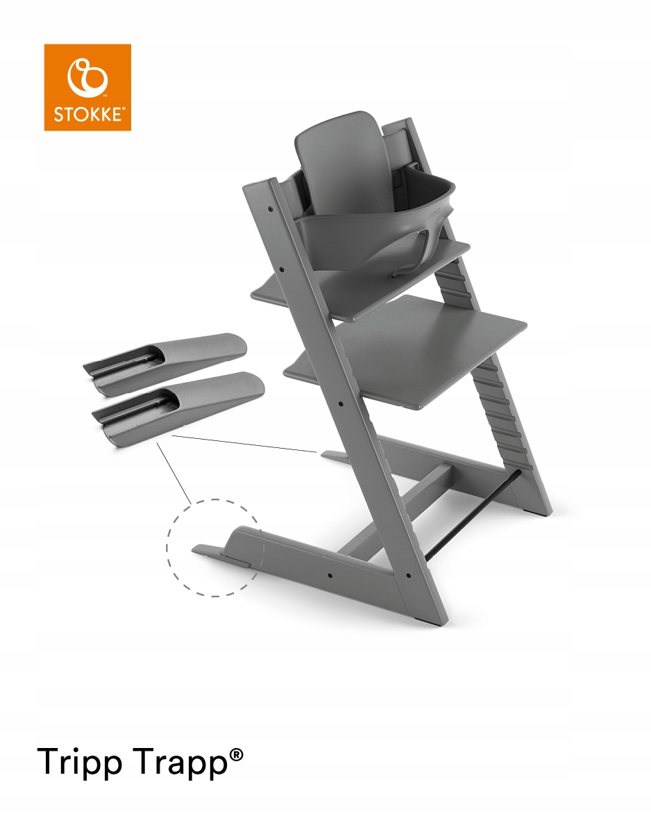 Stokke Krzesełko TrippTrapp Storm Grey + Set EAN (GTIN) 7040351001250