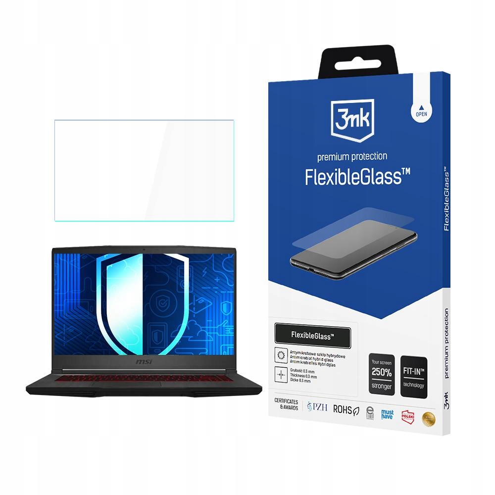 Hybridní Sklo pro Msi Bravo 15 až 15" 3mk FlexibleGlass