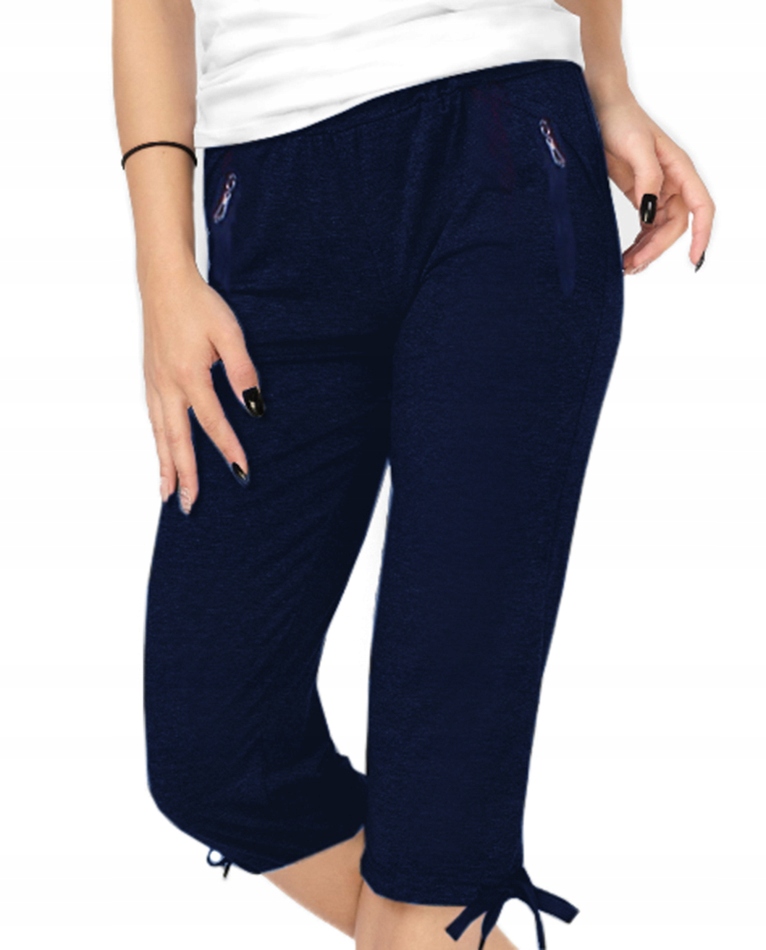 SPODNIE RYBACZKI z kieszonkami 8164 granat 44 XXL Rozmiar XXL