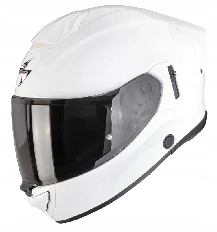 Scorpion EXO-530 Air Solid White biela integrálna prilba s mixom S