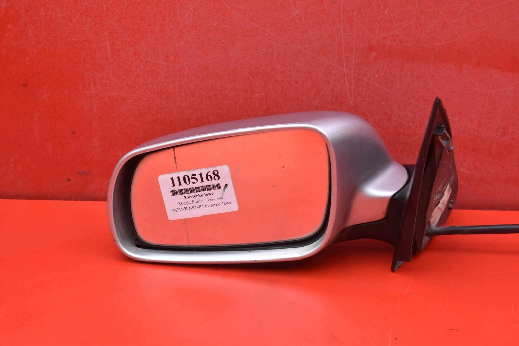 mirror left silver manually EU 012658 SKODA FABIA 1 and 99-04