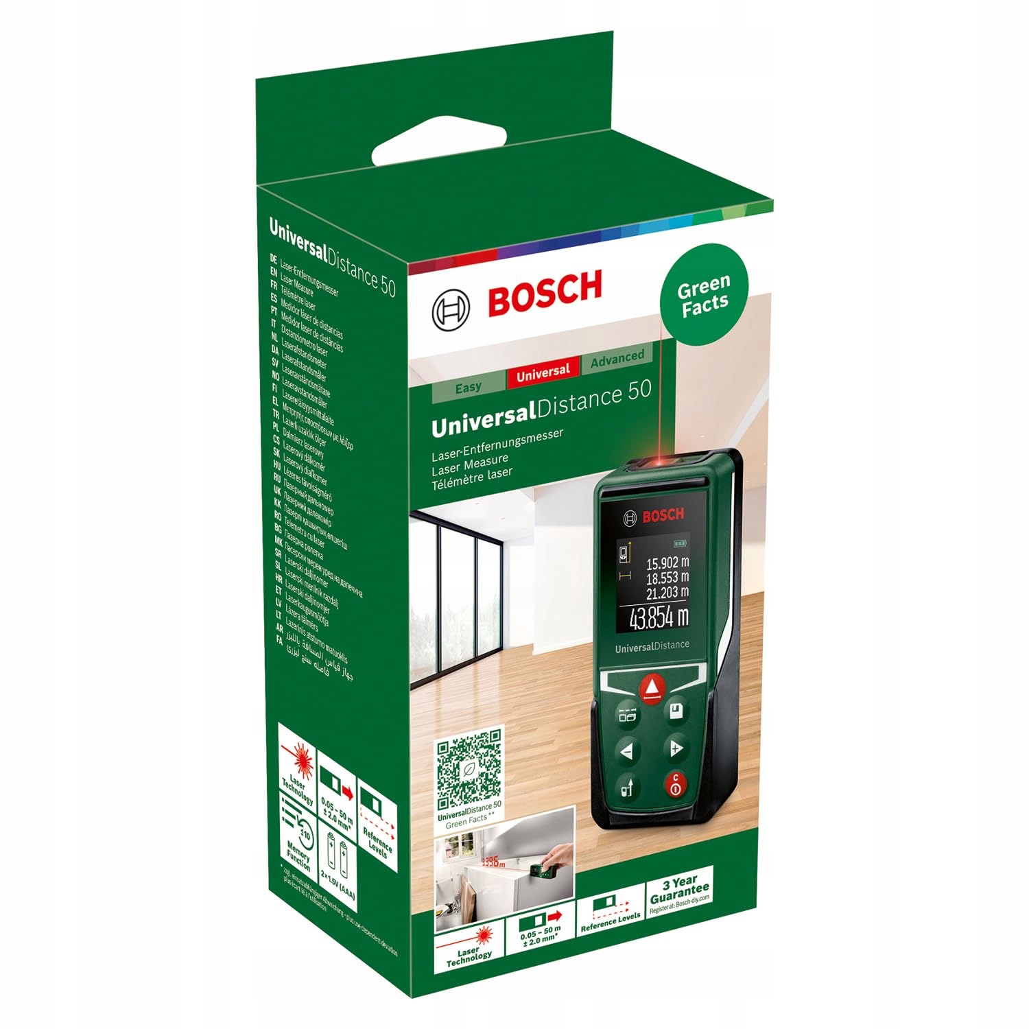 BOSCH Dalmierz Laserowy UniversalDistance 50 Zasięg Do 50m Funkcje Pomiaru — miniatura 3