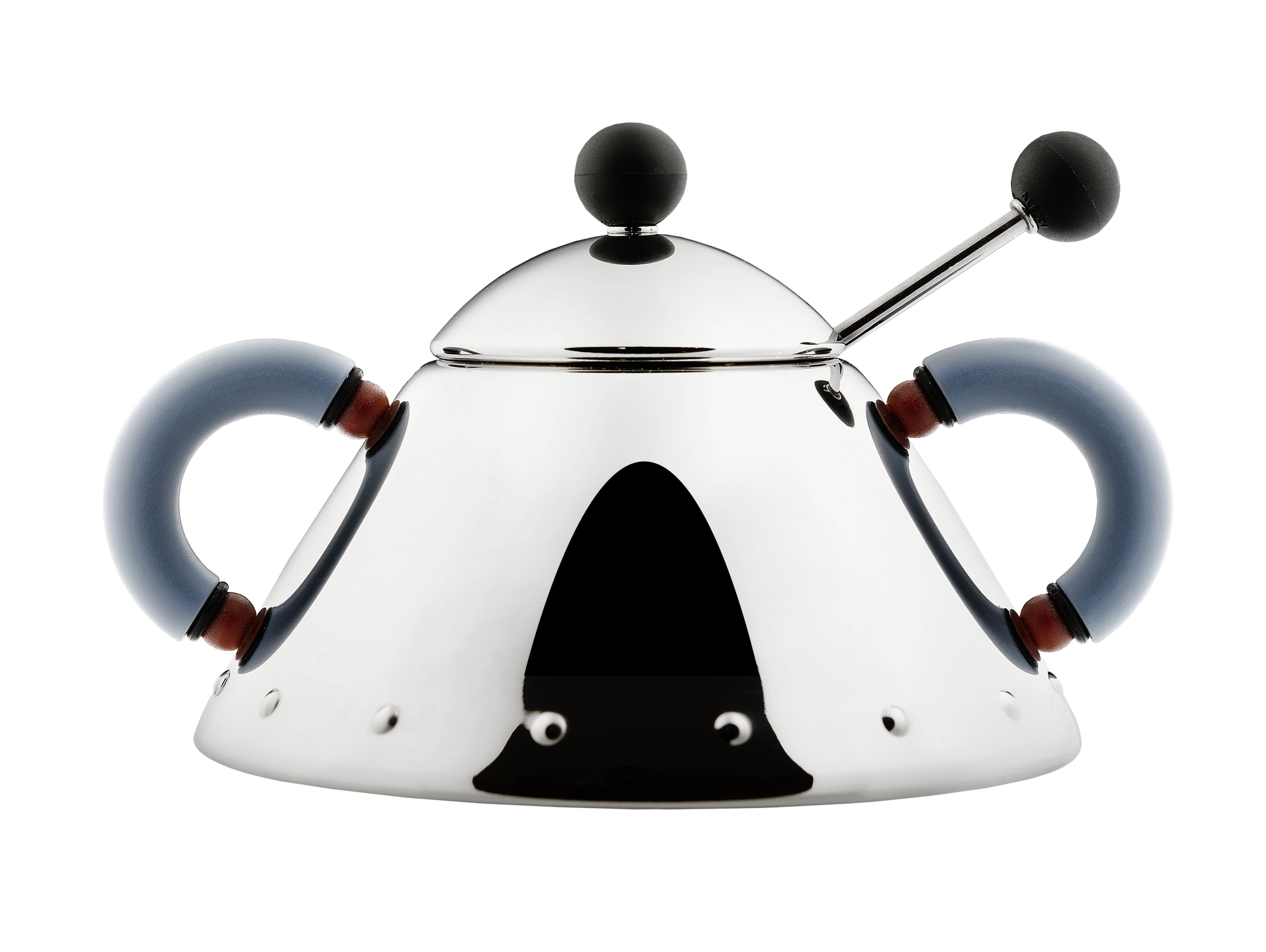 Alessi 9097 Cukornica s lyžičkou, oceľ modrá