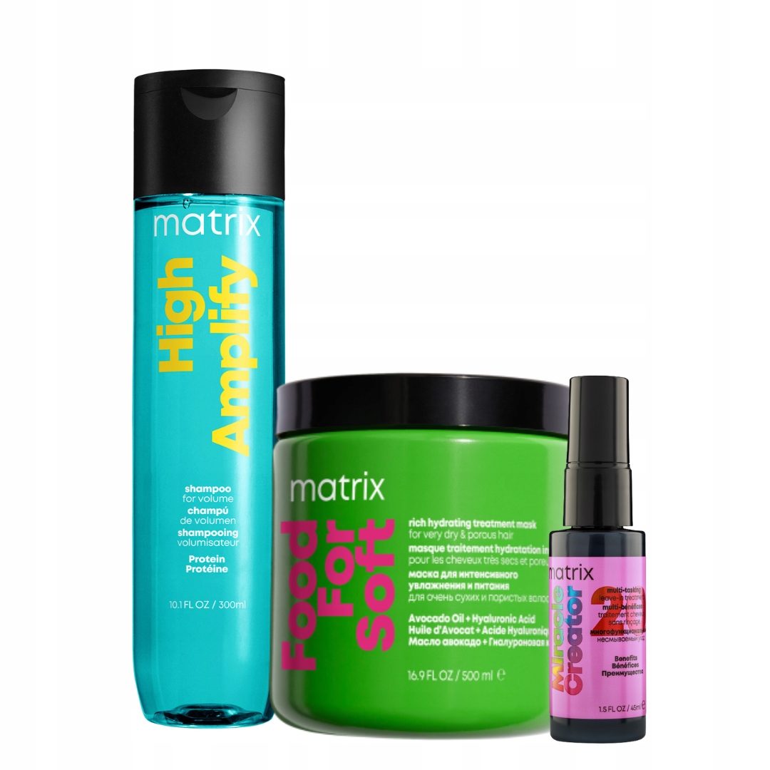 Matrix High Amplify Szampon do włosów Food For Soft Maska nawilżająca 500ml