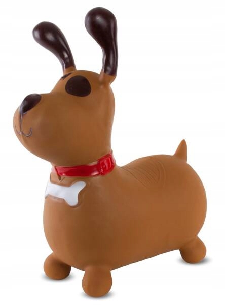 Skoczek gumowy dla dzieci REKSIO 60 cm brązowy do skakania z pompką Certyfikaty, opinie, atesty CE