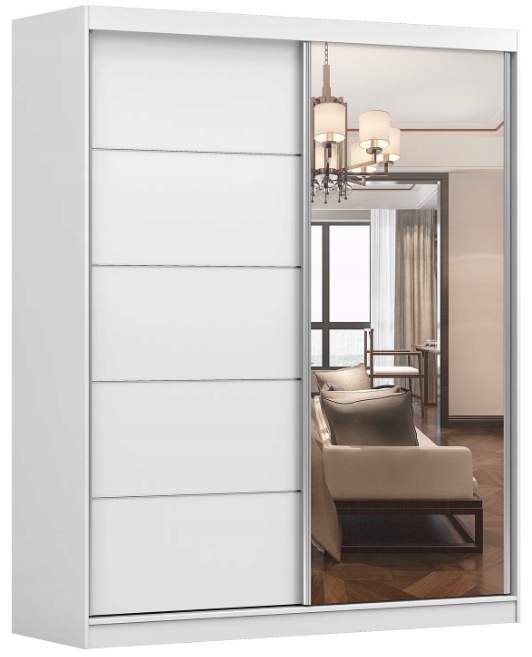 Szafa Przesuwna TONI 180 Lustro + półki