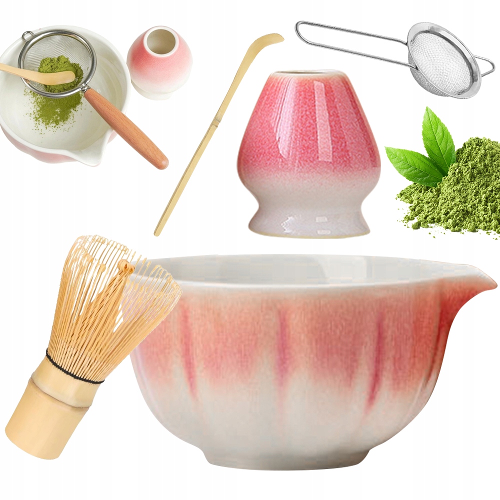 Sada Na Výrobu Matchy Šlehací Metla Lžíce Filtr Metla Mísa 5V1 Dárek