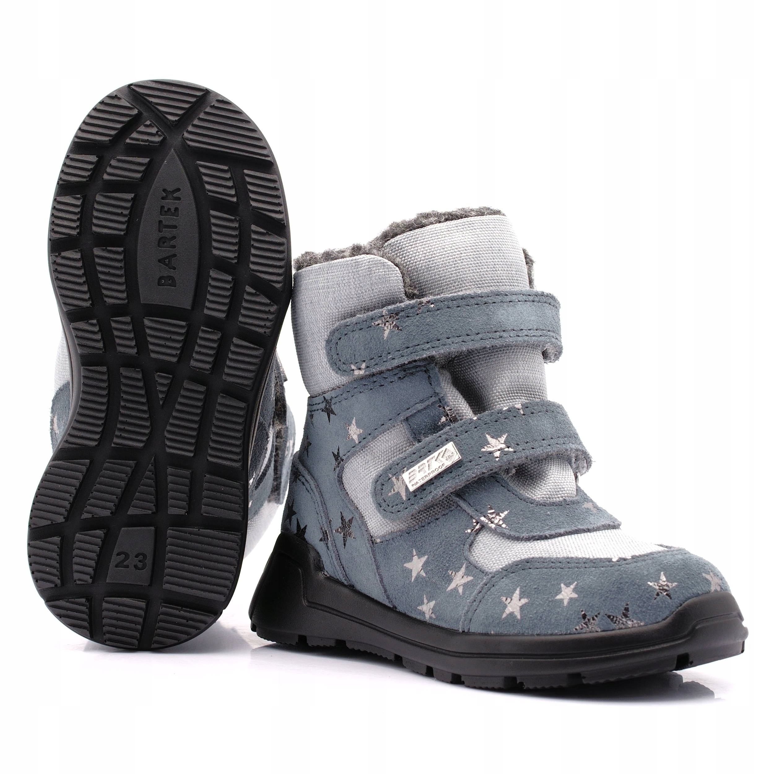 BARTEK BUTY ZIMOWE TRZEWIKI OCIEPLANE KOZAKI 21 Kolor szary