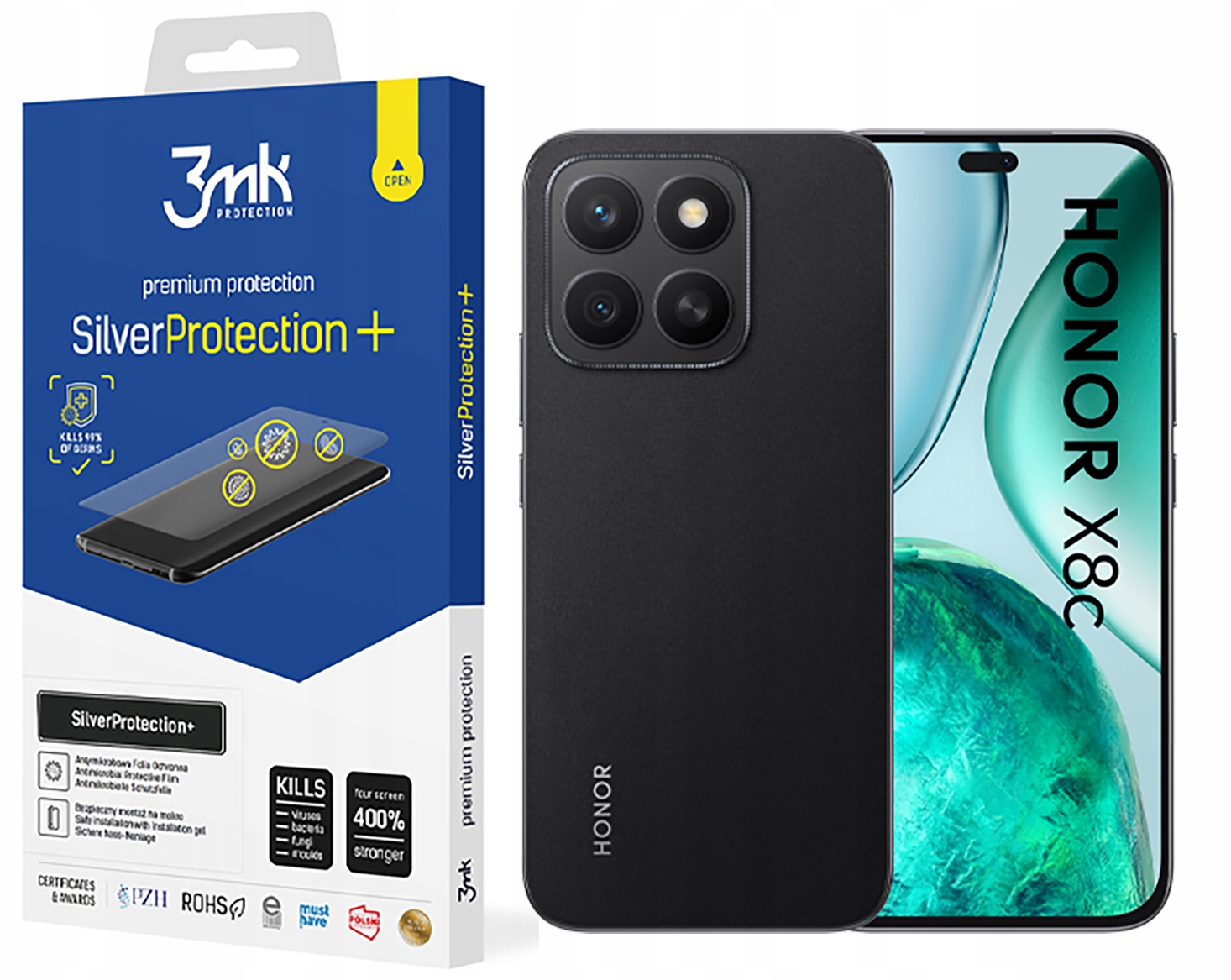 Fólie Silver Protect+ 3MK pro Honor X8c