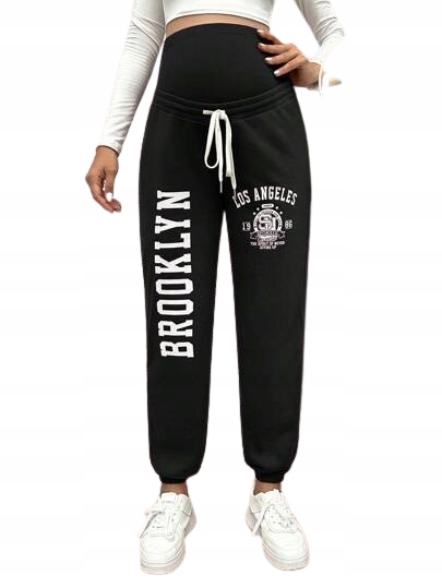 SHEIN SPODNIE DRESOWE CIĄŻOWE CZARNE BASIC 38 ŁOA Rozmiar 38