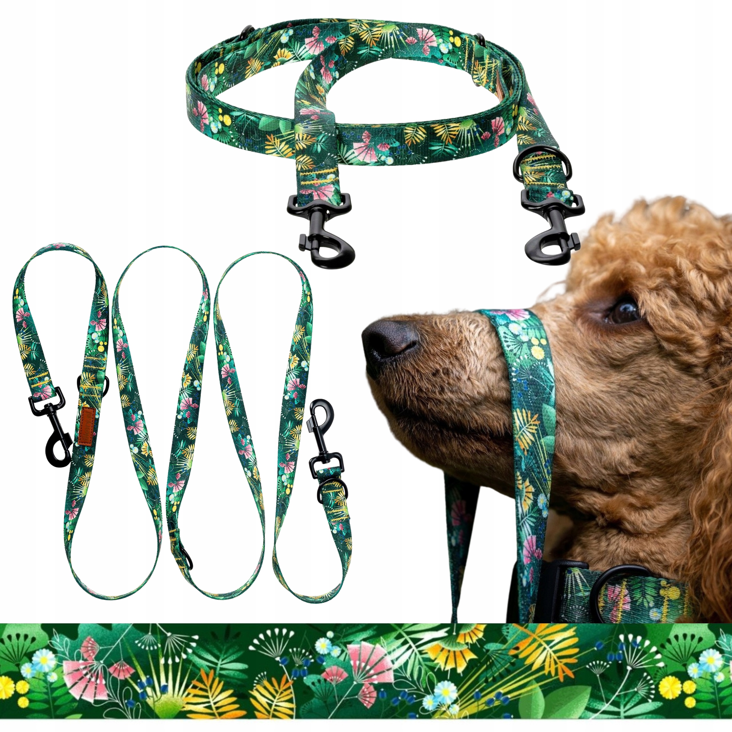 Levně Vodítko Přepínatelná variabilní délka do 5 metrů Malý Pes štěně York Ukory