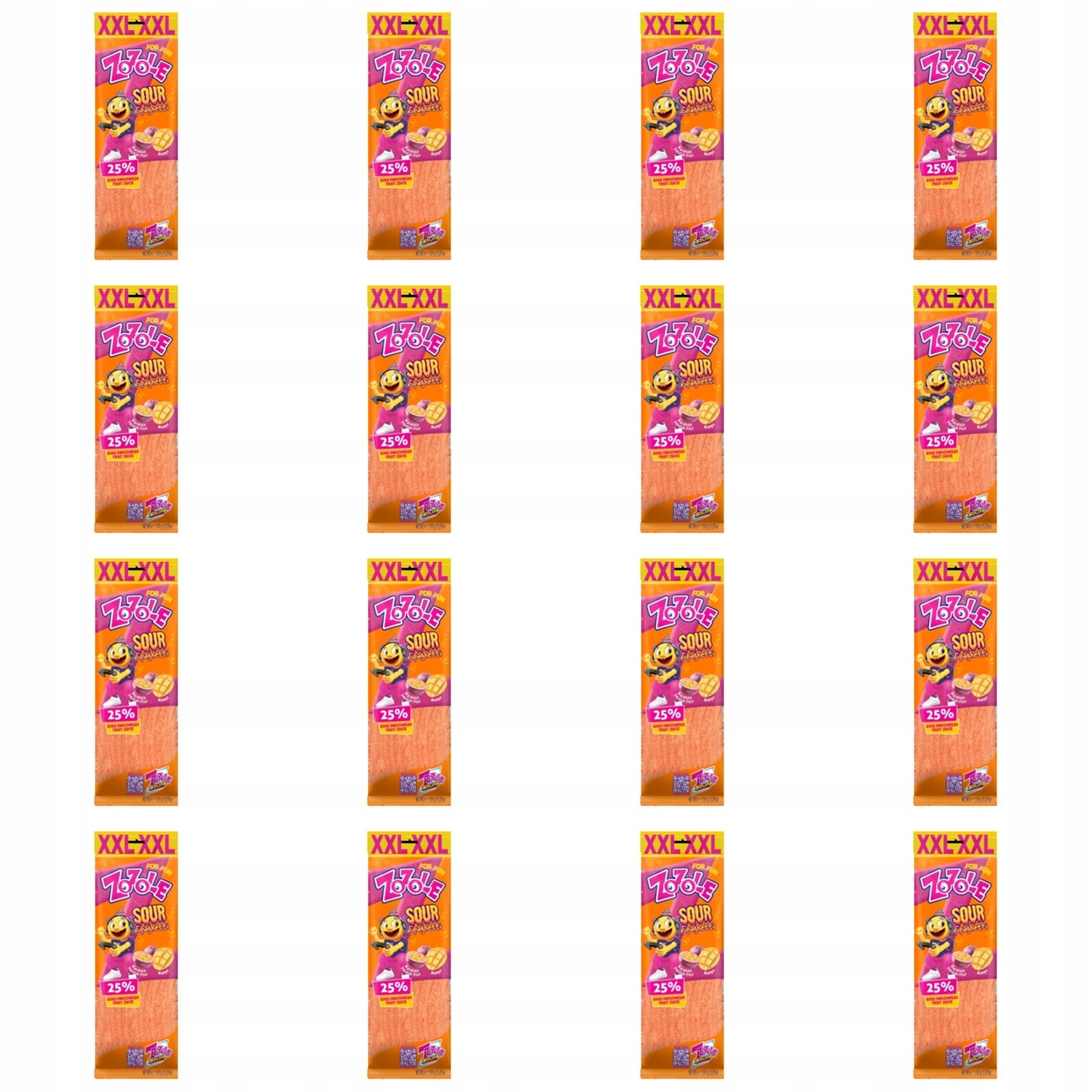 Levně 16 x 150 g Zozole Želé Bonbony Spaghertti mang&marak měch Karton