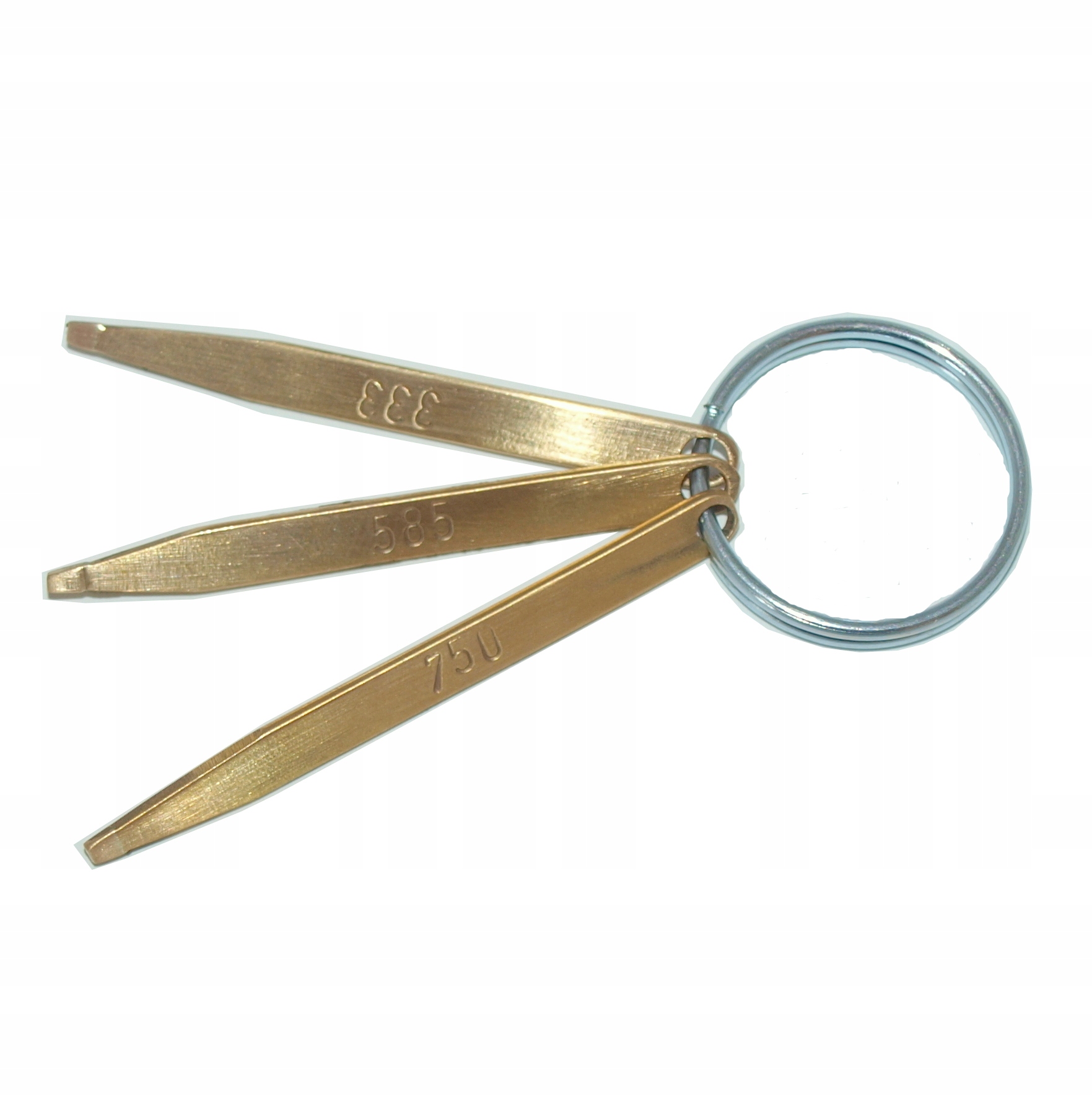 Zkušební Jehly Pro Zkoušení Zlata ryzosti 333,585 a 750 žluté zlato