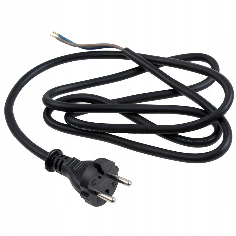 

Przewód kabel wtyczka Polski gumowy 2x1,5 mm 1.5m