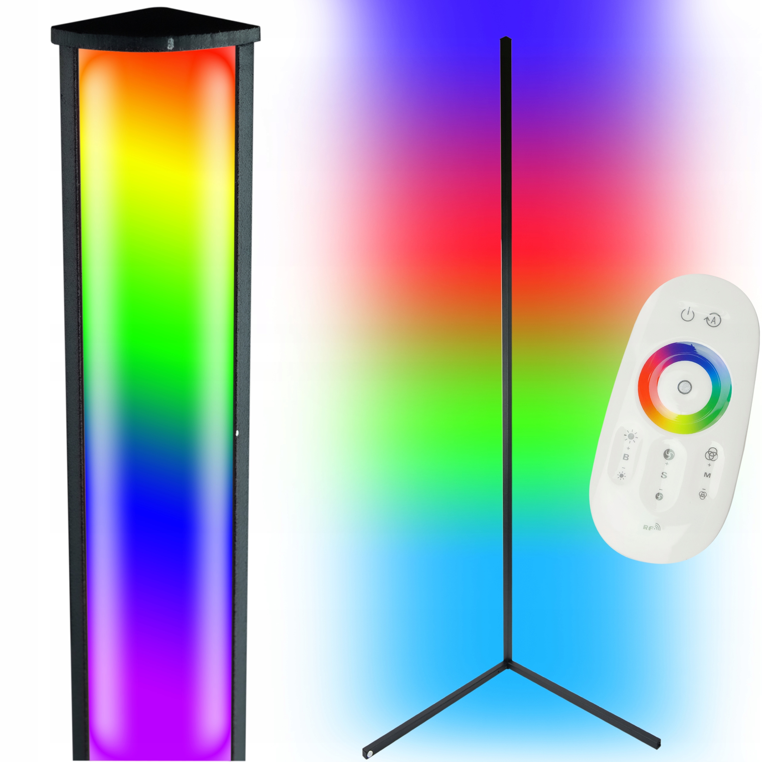 

Nowoczesna Lampa stojąca narożna Rgb Led pilot