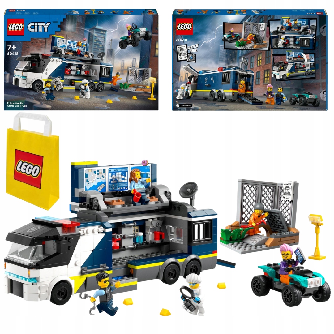 Lego City Policie Nákladní automobil s kriminální laboratoří 60418
