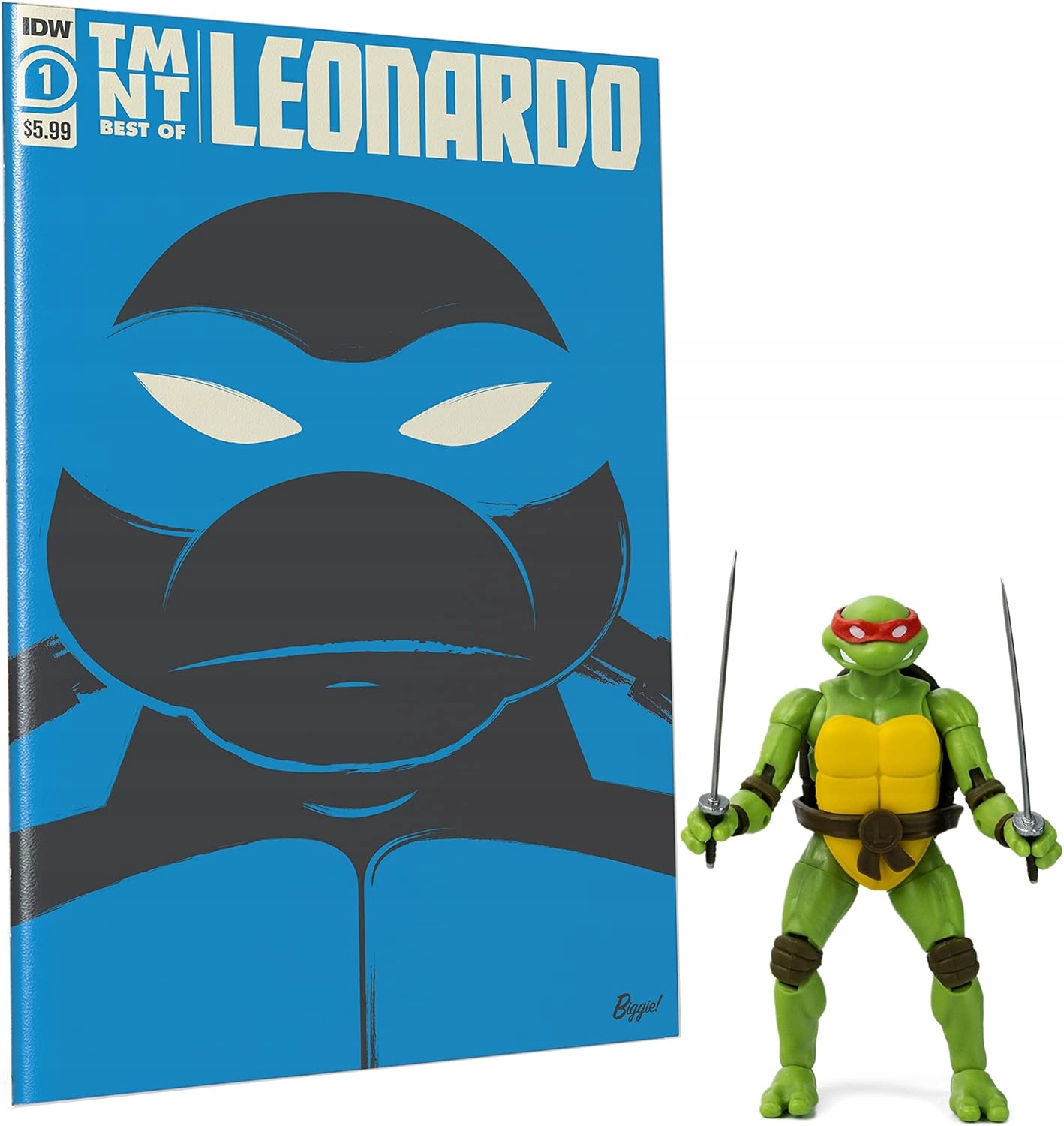 Želvy Ninja Figurka a komiks Bst Axn x Idw Leonardo Exclusive