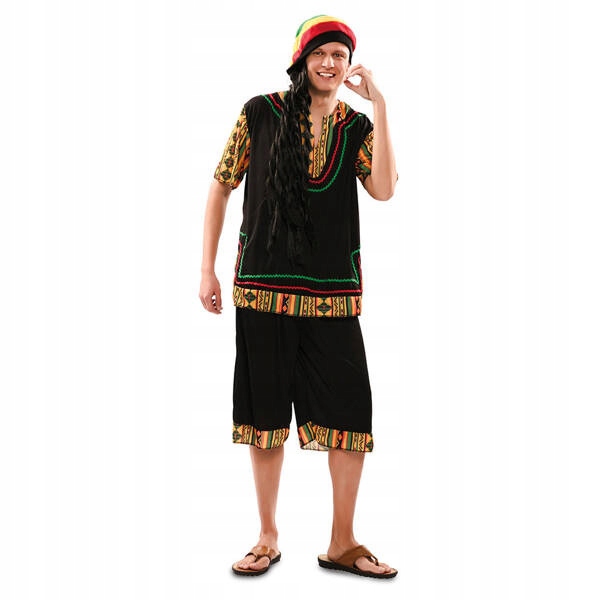 Kostým Rasta Černé Jamajka Rastaman L