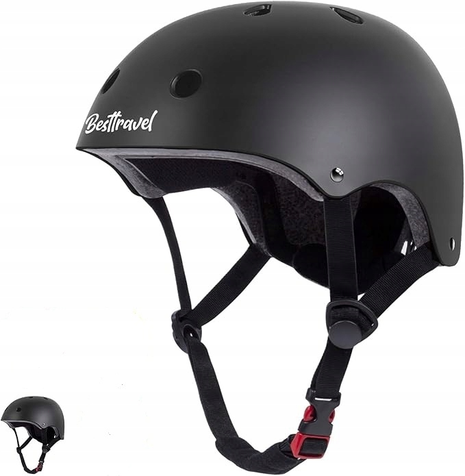 Bestravel Kask Rowerowy Rolki Dziecięcy Regulowany S 48-54cm