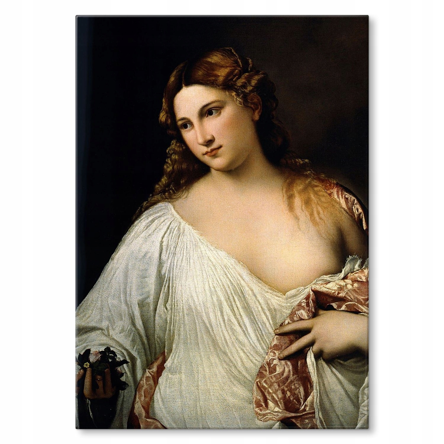 Kovový plakát Flora Titian Vecellio Dárek 22 x 31 cm
