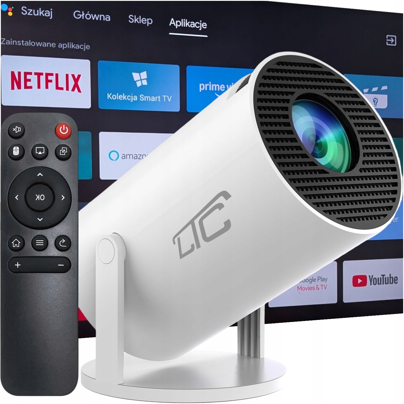 Projektor Android 13 Tv 4K Wifi Full Hd Přenosný Smart Reproduktor