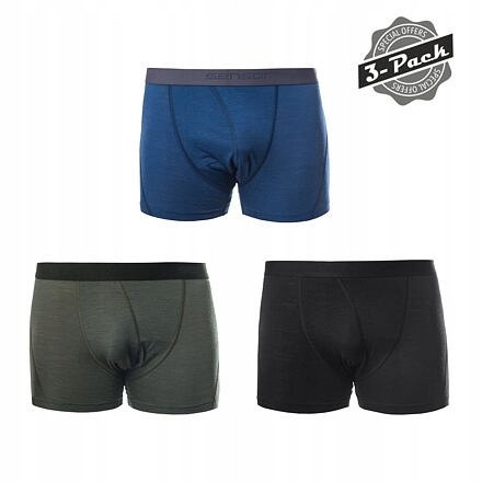 Sensor Merino Air 3-PACK pánské trenky černá/tm.modrá/olive velikost S