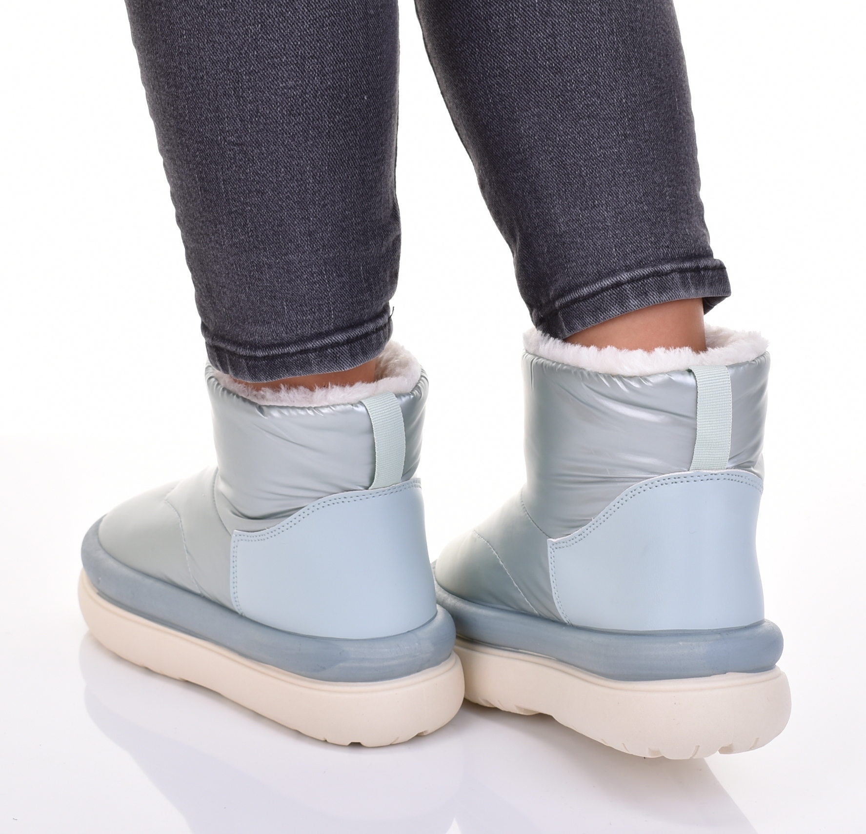 KLASYCZNE DAMSKIE ŚNIEGOWCE Z FUTERKIEM WSUWANE PLATFORMA BUTY ZIMOWE Marka inna