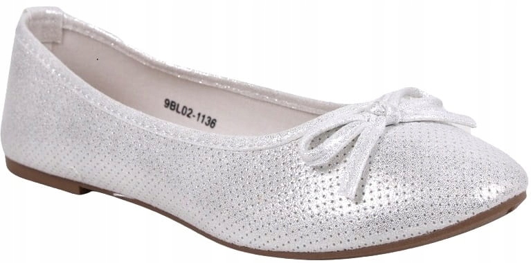 BIAŁE DZIURKOWANE LEKKIE DAMSKIE BALERINY PŁASKIE WYGODNE PRZEWIEWNE MODNE Wzór dominujący bez wzoru