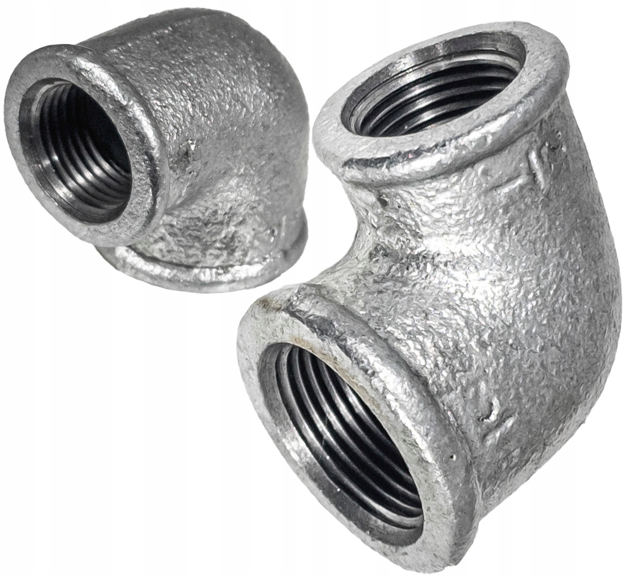 KOLANO KOLANKO OCYNKOWANE REDUKCYJNE 3/4"x1/2"CALA GW OCYNK DN20/15 ŻELIWNE