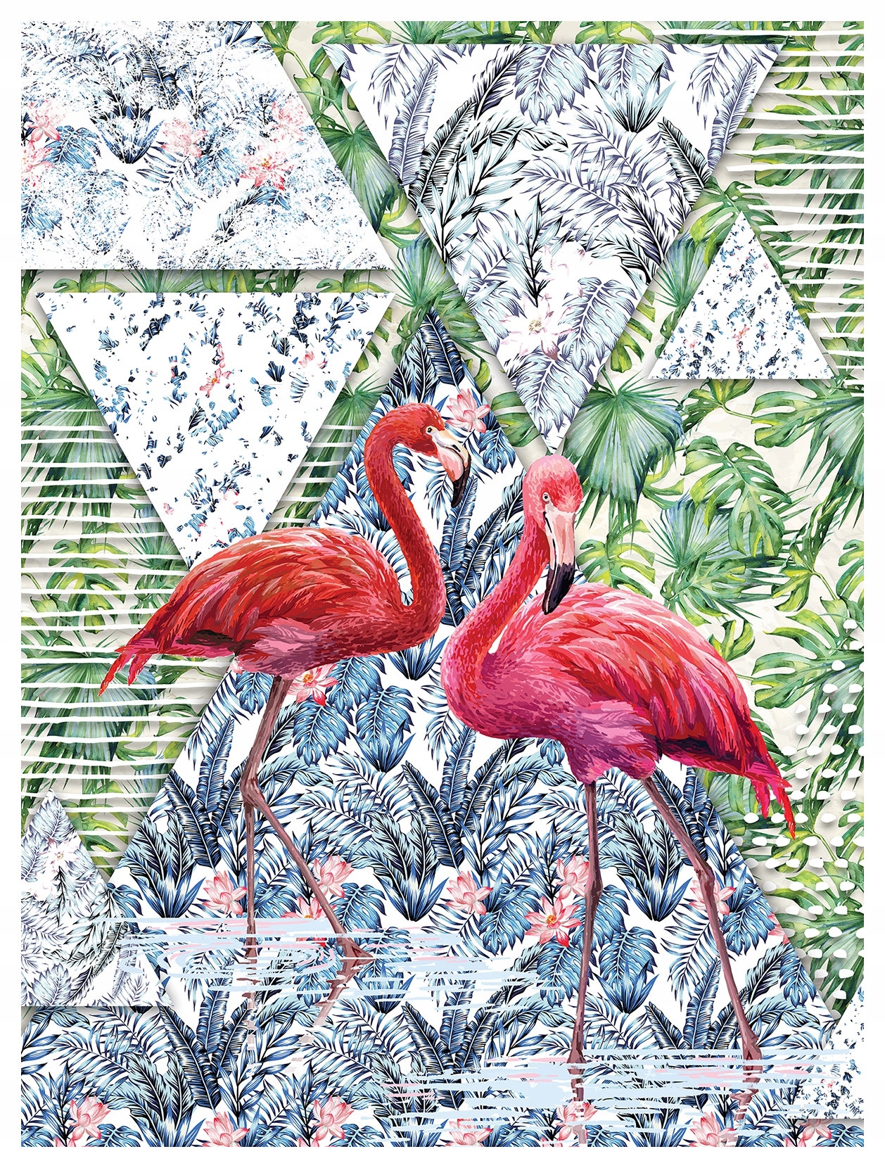 Fototapeta Plameňáci a tropické listy vinylová 184x254 lepidlo