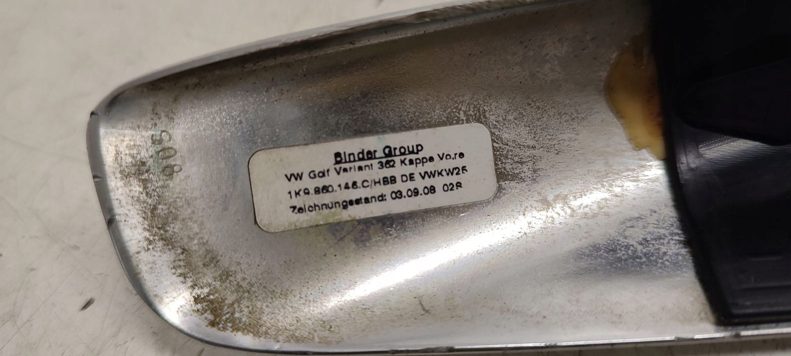 spoiler relingu right front chrom VW Golf VI kombi