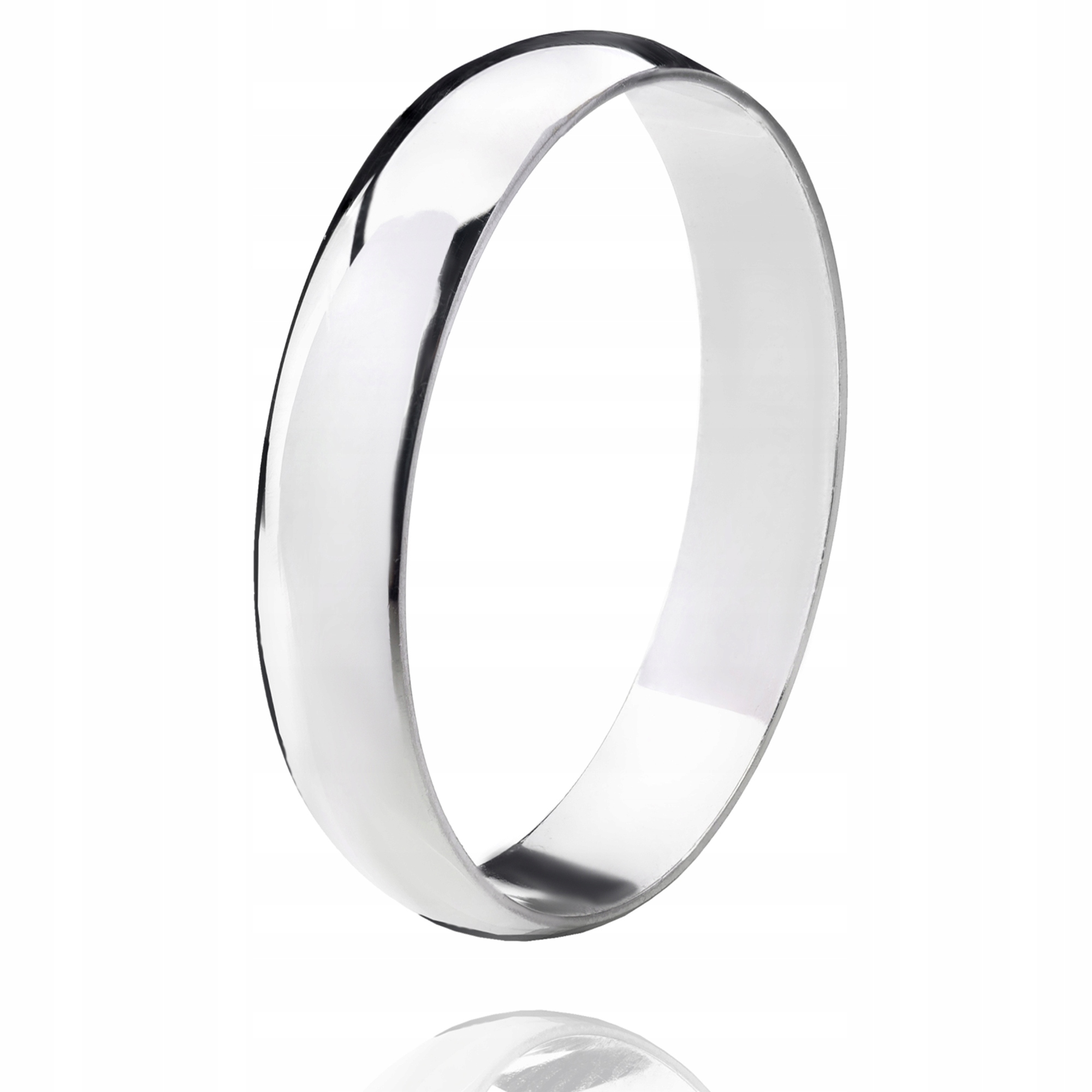 SREBRNA OBRĄCZKA RODOWANA GŁADKA OKRĄGŁA KLASYCZNA MĘSKA DAMSKA 23