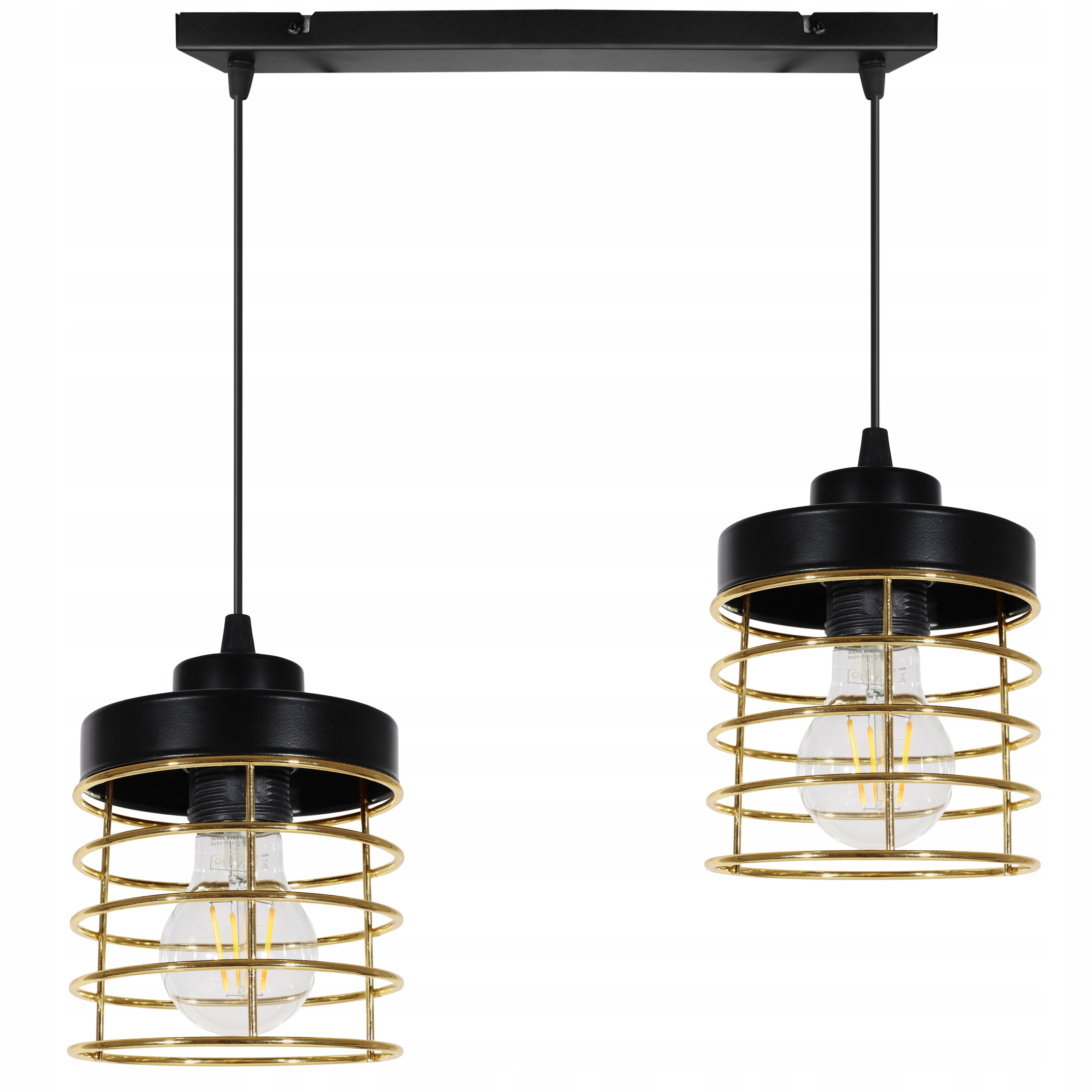 

Lampa Wisząca Sufitowa Żyrandol Złota Druciak Led