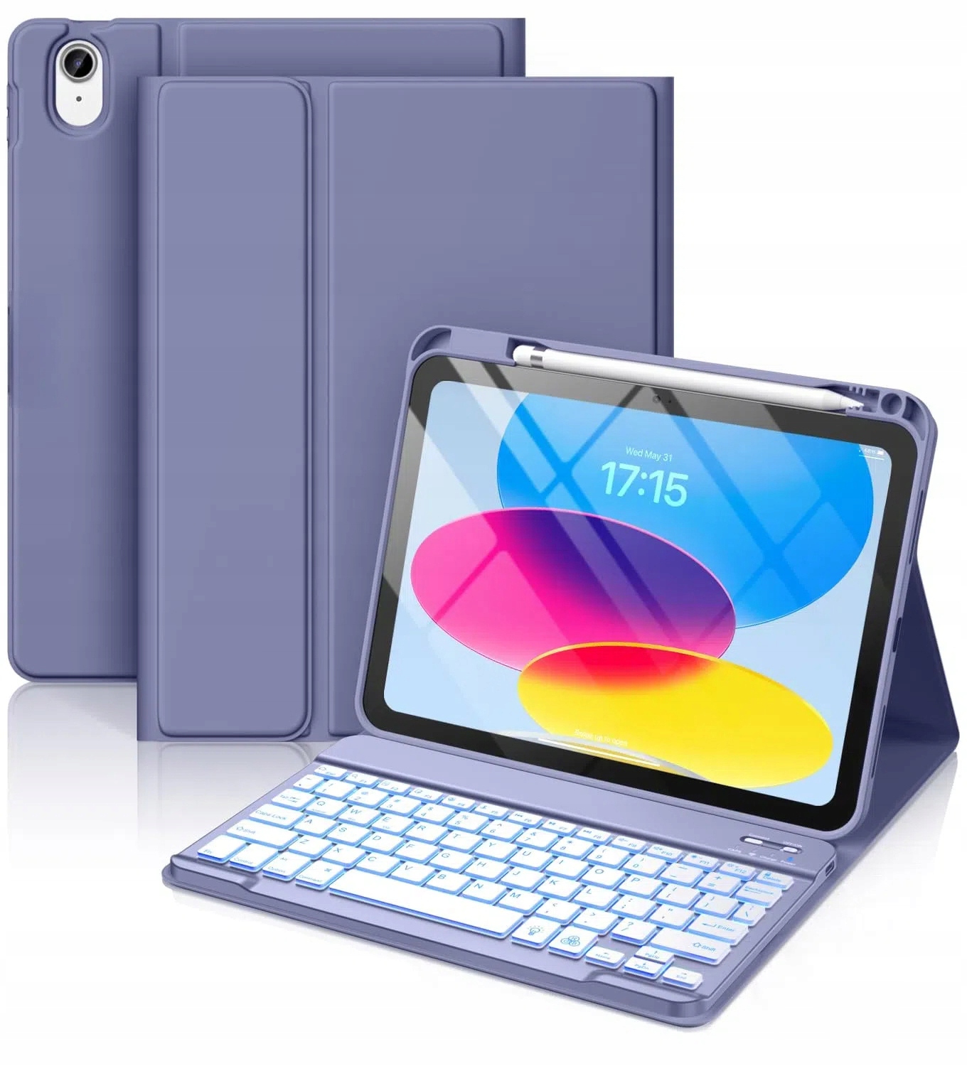 Pouzdro s Rgb klávesnicí pro iPad 11 2025/10 2022 Bluetooth s ochranným pouzdrem