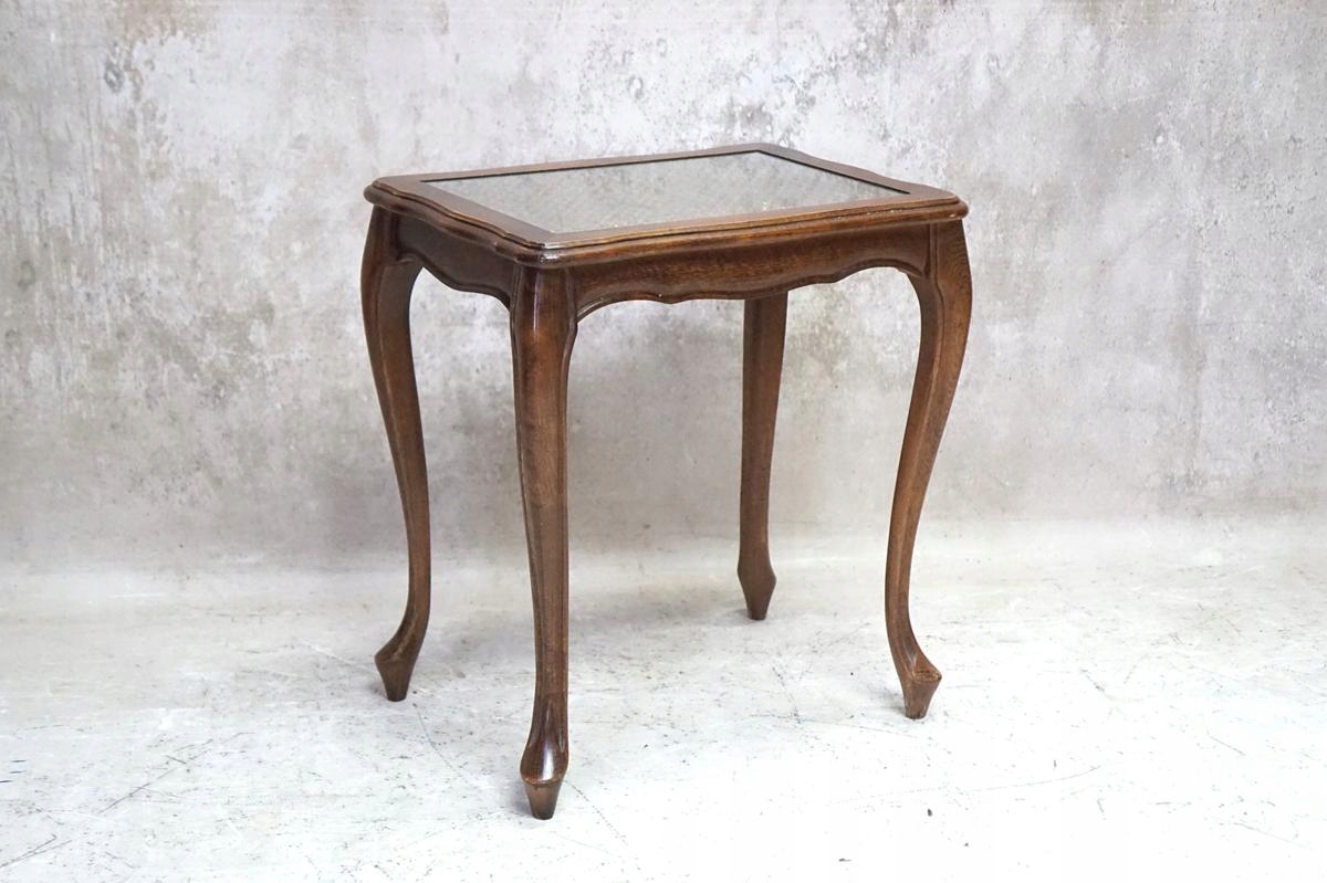 H-P PIĘKNY PODRĘCZNY STOLIK Z RAFIĄ